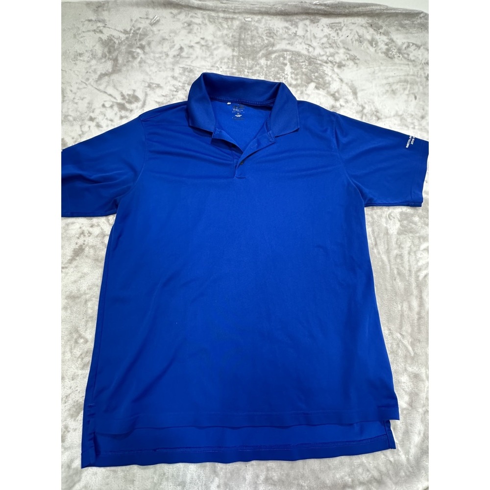Adidas Polo Shirt Men's Size XL Blue Short Sleeve Golf Bristol Farms Collared